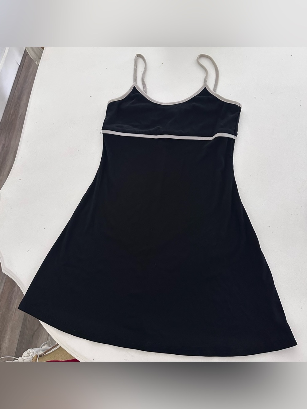 VTG 90s City Triangles Minimalist Sporty Colorblock Slip Dress - L Euc